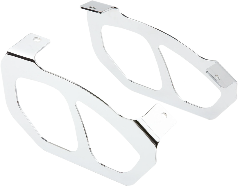 Chrome Cobra saddlebag supports for Honda Shadow 750c2 and Phantom 07-19, shown on a motorcycle luggage setup.