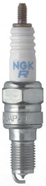 NGK spark plug #6419/04 2-CR9EHI-9 showing the metal and ceramic components of the automotive spark plug.