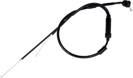 Black vinyl throttle cable from Motion Pro, designed for hydraulic control lines, featuring a durable, flexible cable construction.