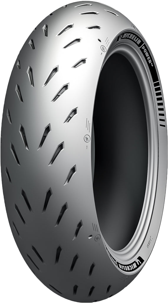 Michelin Power GP rear motorcycle tire 180/55ZR17 radial tubeless, showing tread pattern and sidewall details.