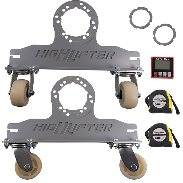 High Lifter Products steering toe alignment kit HL-Tool-AK-1 with tools and components for vehicle suspension adjustment.