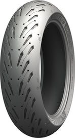 Michelin Road 5 Rear motorcycle tire 180/55ZR17 radial with tread pattern and sidewall details, suitable for sport bikes.