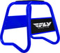 Fly Racing Podium Stand in blue, featuring a sturdy design suitable for motorcycle or bike maintenance and display.