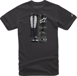 Black Alpine Star Victory Roots Tee in large size, featuring a casual fit with a graphic design on the front.