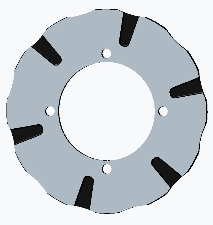 Braking Batfly Oversized Rotor Pol 31-9018 brake rotor with a polished finish, designed for enhanced braking performance.