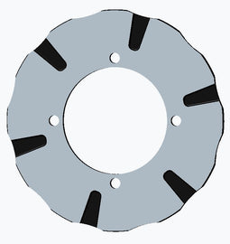 Braking Batfly Oversized Rotor Pol 31-9018 brake rotor with a polished finish, designed for enhanced braking performance.