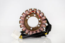 Load image into Gallery viewer, Ricks Motorsport Electric Stator 27-21417 for motorcycle electrical systems, shown with wiring and mounting points.
