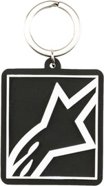 Alpine Star Corp black shift key fob accessory with embossed logo, designed for automotive or motorcycle use.