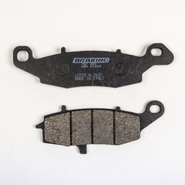 Semi-metallic Braking Brake Pad Set by Braking, 31-787S, showing the brake pads with metal backing and friction material for vehicle braking systems.