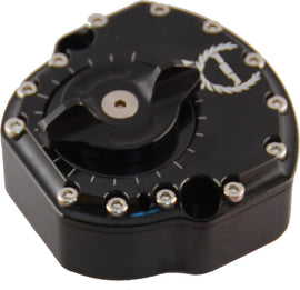 Black PSR steering damper kit for off-road vehicles, designed to reduce steering shake and improve handling.