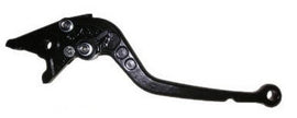 Black PSR Click 'N Roll clutch lever for motorcycles, showing the textured grip and mounting bracket on a neutral background.