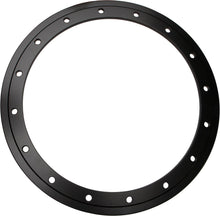 Charger l'image dans la galerie, Black 12-inch ITP SD Beadlock Ring with silver accents, designed for off-road wheels, shown on a vehicle wheel assembly