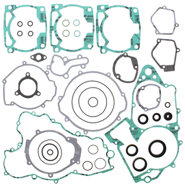 Vertex Complete Gasket Set with Oil Seals, including multiple gaskets and seals for engine repair, shown in the image.