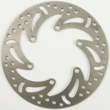 Load image into Gallery viewer, EBC Motorcycle Brakes standard rotor 15-6186 with vented design and metallic finish, showcasing the brake rotor's surface and mounting holes.