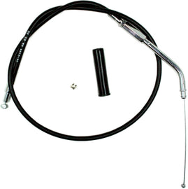 Motion Pro black vinyl throttle cable 70-6334 for motorcycle control lines, featuring durable construction and flexible design.