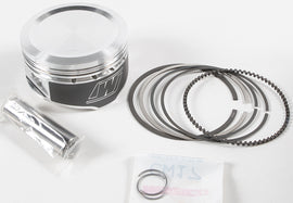 Wiseco Armorglide piston kit with 79.50mm bore and +1.00mm size, featuring honed surface for motorcycle engine repair.