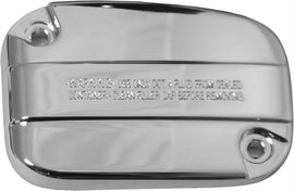HardDrive Chrome Reservoir Cover for FLT 14-24 motorcycle, body accessory with shiny chrome finish.