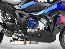 Load image into Gallery viewer, RIZOMA black and blue clutch cover for BMW, featuring sleek design and precise fit on motorcycle clutch assembly.