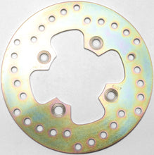 Load image into Gallery viewer, EBC Motorcycle Brakes standard rotor 15-6007 showing a metallic disc with drilled holes for improved braking performance
