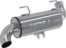 MBRP Exhaust single slip-on system with 5-inch chrome performance muffler for enhanced exhaust sound and style.