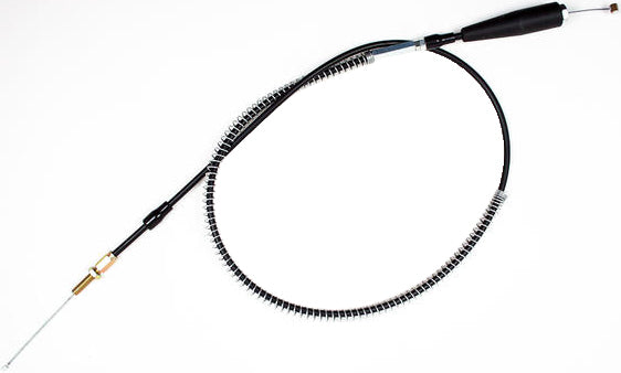 Motion Pro black vinyl throttle cable 70-5355 for motorcycle control lines, showing the cable with black vinyl coating and metal fittings.