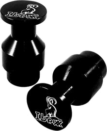 Black Ibexx Ice Scratcher brackets with sturdy metal construction, designed for ice fishing equipment setup.
