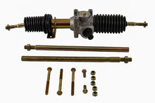 Load image into Gallery viewer, All Balls steering rack assembly Pol 251-4007 showing the metal steering rack with mounting points and connected components.