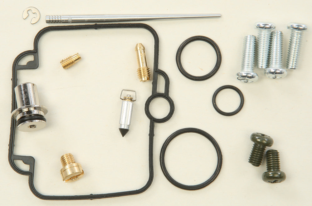 All Balls carburetor repair kit 226-1017 for intake and fuel system, showing various gaskets and components.