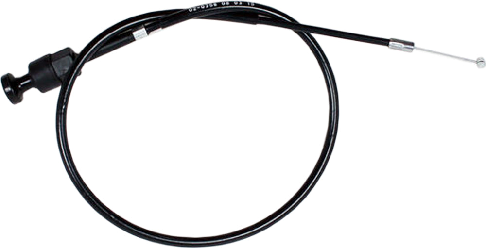 Motion Pro black vinyl choke cable 70-2358 for motorcycle throttle and control lines, featuring durable construction and flexible design.