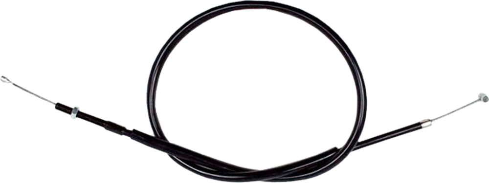Motion Pro black vinyl clutch cable 70-2574 for motorcycle hydraulic control lines, featuring durable construction and flexible design.