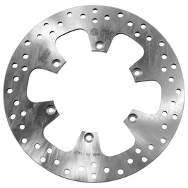 Brembo Serie Oro rear fixed brake rotor with vented disc and mounting holes, designed for high-performance vehicle braking systems.