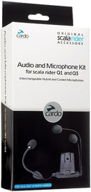 Cardo Systems Q1/Q3/Qz Audio Kit electrical connector with cables and components for audio system installation.