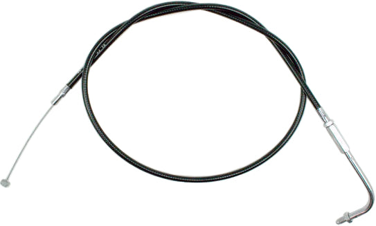 Motion Pro black vinyl throttle cable 70-6033 for motorcycles, showing the cable with black vinyl coating and metal connectors.