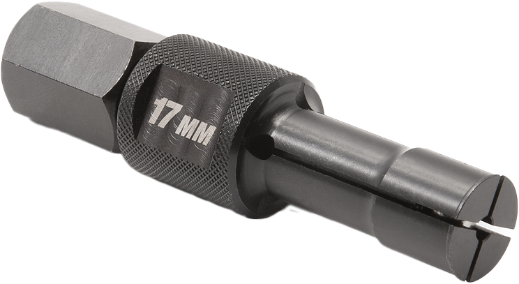 Motion Pro 17mm replacement collet for tools, shown in the image with precise metal construction and branding details.