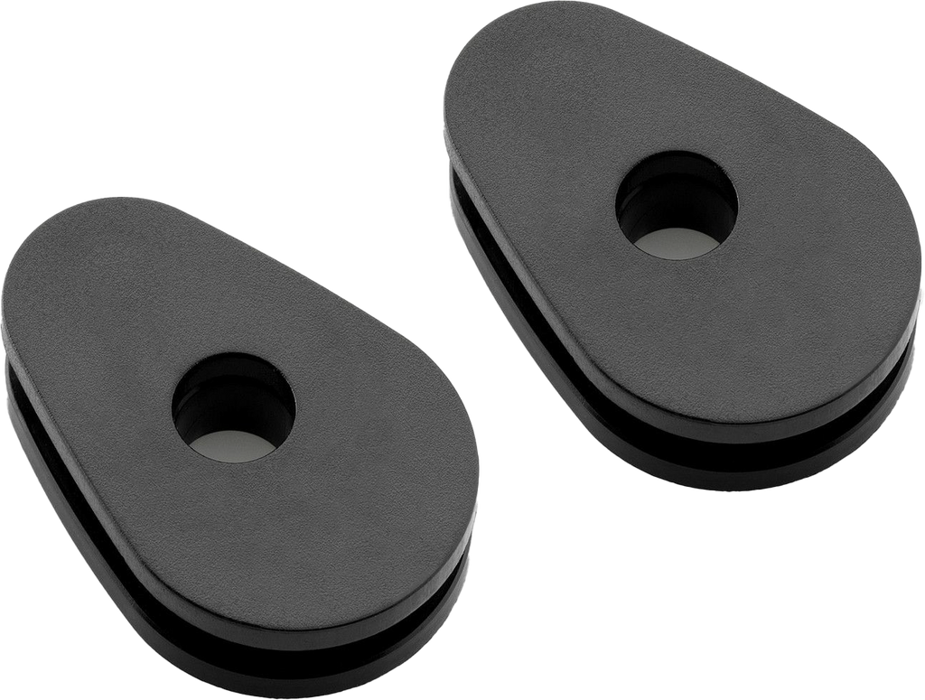 RIZOMA black turn signal mounting kit with two sturdy brackets for motorcycle or bike turn signals, model 58-FR227B.
