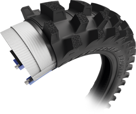 Michelin Starcross 6 Med Hard rear motocross tire with 110/100-18 bias Tt tread pattern and sidewall details
