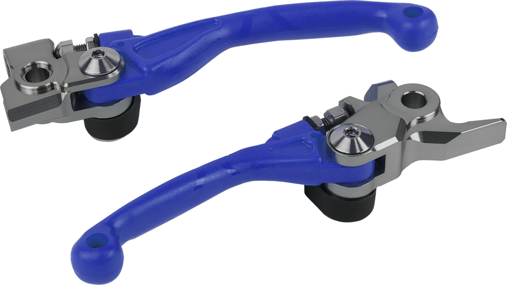Polisport Plastics pivot lever set for Yamaha motorcycles, featuring durable metal levers with black plastic components.
