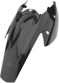 Black Acerbis rear and side cowling for motorcycle, showing sleek aerodynamic design and mounting points.