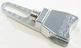 AXIA ALLOY LED Mount with 0.75-inch (10mm) silver finish, suitable for automotive or bike lighting applications.