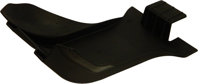 Acerbis black skid plate for off-road motorcycle protection, with rugged design and mounting holes for secure fit.