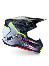 Charger l'image dans la galerie, S M7 Blaster Helmet Ece06/Dot Blk/Gry/Wh/Yllw Fluo Glsy Xl
