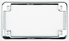 Load image into Gallery viewer, Chrome license plate frame by Chris Products, showcasing a shiny, reflective finish and sturdy body design.