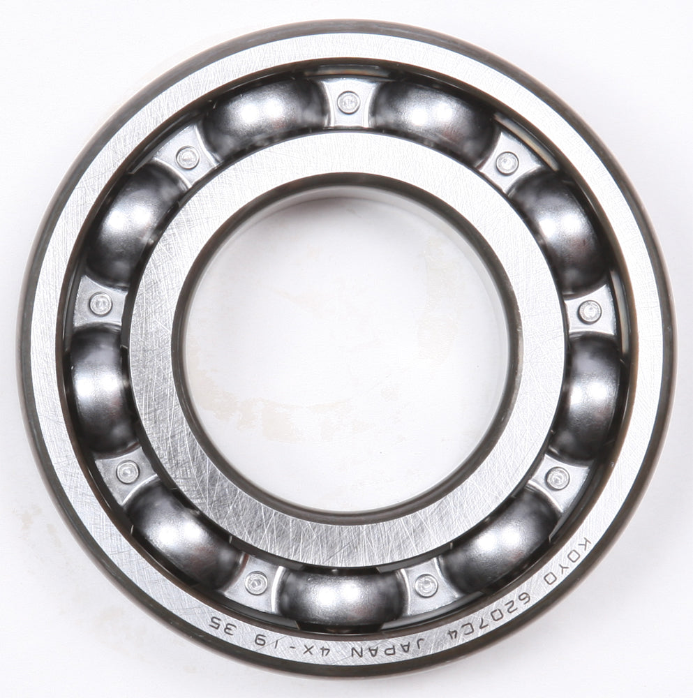 ProX Racing Parts engine crankshaft bearing 6207C4 shown in a close-up image with metal components and precision machining details.
