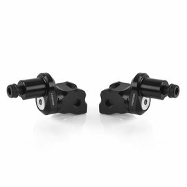 RIZOMA eccentric footpeg mount kit for rider adjust, black finish, compatible with motorcycle models, includes mounting hardware
