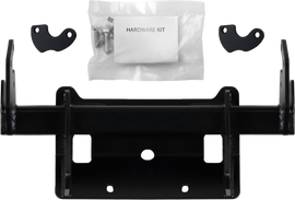 Open Trail UTV plow mount 459-6345 shown in black, designed for secure attachment to UTVs for snow plowing tasks.
