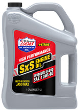 Load image into Gallery viewer, LUCAS Sxs semi-synthetic engine oil 10W-40 in a 1-gallon container, suitable for automotive engine maintenance.
