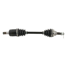 All Balls Drive Axle 536-0027 showing the metal axle shaft with mounting components and protective boots.