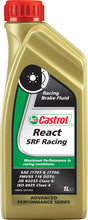 Load image into Gallery viewer, Castrol SRF Racing Brake Fluid 1L bottle, high-performance automotive brake fluid in a white container with blue cap.