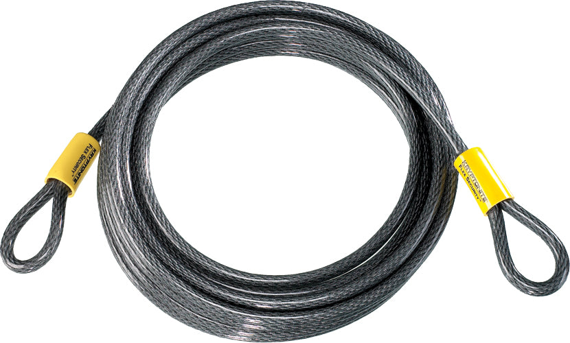Kryptonite Locks Kryptoflex Cable 30-foot security cable with padlock, black and flexible for bike and property security.