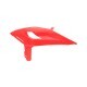 Red Acerbis radiator shrouds for motorcycle body, featuring sleek design and durable construction, shown in the image.